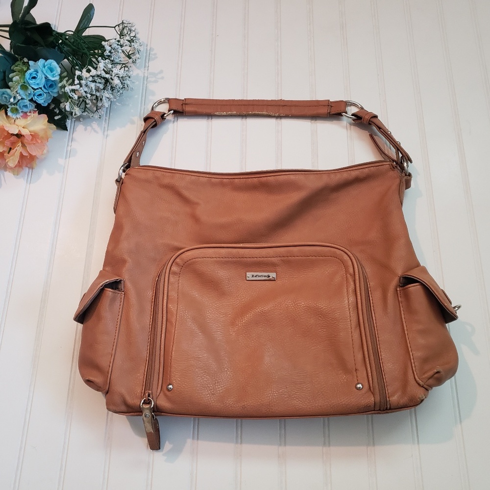 Reflections brown leather purse hand held purse